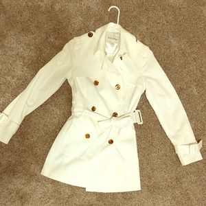 Banana Republic White Trench Coat